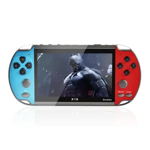 X19 4.3inch Portable Handheld Game Console Dual Joystick Retro Video Play with 8GB 10000+ Games Support MP3/Film TV Output
