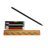 Ensemble de crayons de couleur hexagonaux en bois SHENGYADA 3,5'' Mini Golf Sketch Case, 6 couleurs, certifié EN71 pour l'art et la conception