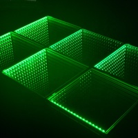 Verre Miroir De haute Qualité 3D Étoilé L'abîme LED Piste De Danse