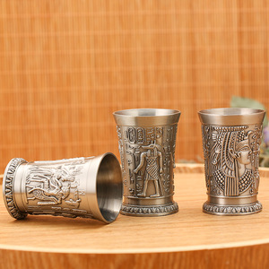 Copa de Vino Pequeña de Aleación de Zinc, Estilo Antiguo Egipcio, Creativa y de Alta Gama para el Hogar - Product Image 1