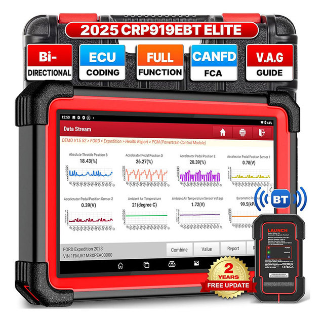 USA EU Warehouse LAUNCH  X431 CRP919E BT Code Reader CANFD DIOP ALL System Diagnostic Tools ECU Coding OBD2 Scanner