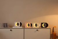 Gadget Rumah Pintar Speaker Pemutar CD Retro dengan Lampu Ambient Lampu Malam Jam Bluetooth - Untuk Penggunaan di Kantor & Ruang Tamu