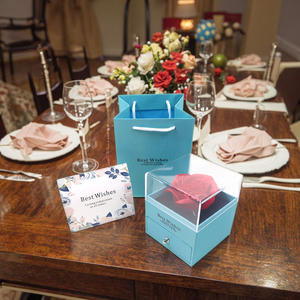 Boîte à roses éternelles de luxe, best-seller 2025, fleurs et plantes décoratives carrées pour la Saint-Valentin et la fête des mères - Product Image 5