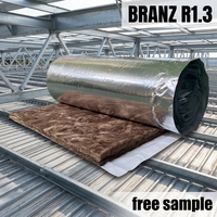Laine de verre AS/NZS 4859.1 avec feuille d'aluminium pour isolation thermique, ininflammable, R1.8, épaisseur 75 mm, sans formaldéhyde ajouté