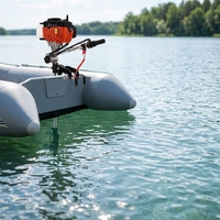 Moteur hors-bord à essence 3HP 2 temps, refroidi par air, démarrage manuel
