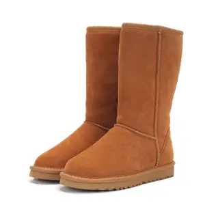 2022 Wholesale Custom Fashion Waterproof Casual Sheepskin snow boots Women Girls Winter Snow Boots Wool Fur Boots