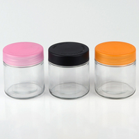 Bouteille en verre avec bouchon en plastique rose, orange, rouge, violet, blanc, noir, opaque, translucide, bouchon CRC 60ml 90ml 120ml