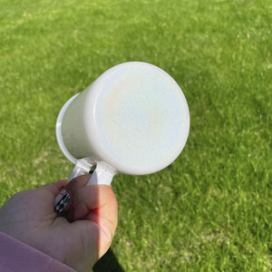 Almacén de EE. UU. Listo para enviar 25 paquetes de brillo holográfico brillo 17oz Sublimación Taza de <span class=keywords><strong>Camper</strong></span> de vidrio de color en blanco con tapa de PP - Product Image 5