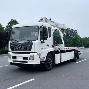 Grúa de plataforma plana Dongfeng 4x2 con grúa de brazo de 8 toneladas, camión de remolque de plataforma deslizante, el más vendido para rescate en carretera en el Sudeste Asiático - Product Image 3