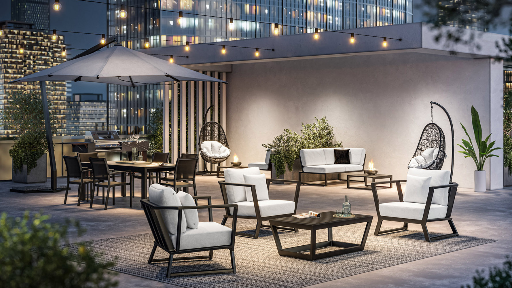 European design aluminum frame outdoor coffee table Patio Furniture coffee tables