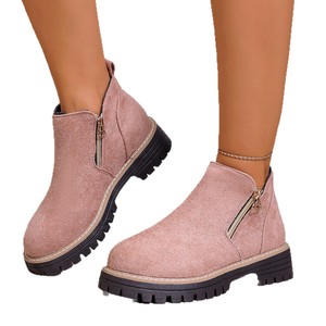 <span class=keywords><strong>Botas</strong></span> de Mujer en Stock, Estilo con Cierre Lateral, <span class=keywords><strong>Botas</strong></span> Cortas Nuevas, Talla Grande, Punta Redonda, Venta al Por Mayor - Product Image 5