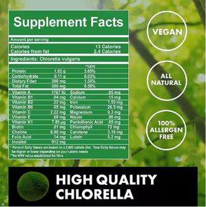 Les acides gras essentiels dans la Chlorella Spirulina en font un supplément souhaitable pour tout le monde - Product Image 4