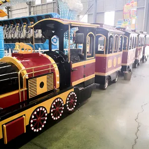 Kids And Adult Park Amusement Rides Electric Tourist Road Trackless Train For Sale Electric Trackless Train
