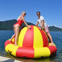 Bateau tournant gonflable extérieur durable de l'eau remorquables de tube de lac mer volant de bateau de disco pour le divertissement de l'eau