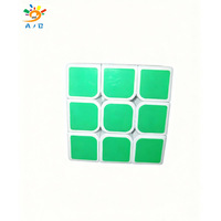 AJB Abs plastik bahan CE CPC hitam latar belakang 5.6CM 3x3 neon stiker kecepatan putar kompetisi kubus mainan untuk anak-anak