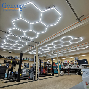 Haute légèreté Garage lumière Inspection hexagone panneau hexagone Led plafond mur <span class=keywords><strong>d</strong></span>étaillant voiture <span class=keywords><strong>atelier</strong></span> hexagone travail Garage <span class=keywords><strong>lampe</strong></span> - Product Image 3
