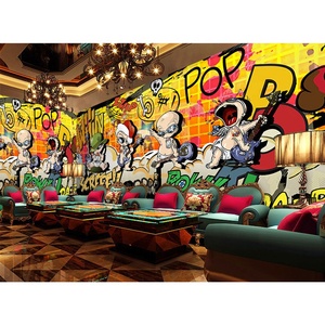 Papel Tapiz Moderno de Grafiti 3D Autoadhesivo, Mural de Pared para Decoración de Dormitorio - Product Image 5