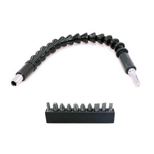 Tige d'extension flexible universelle noire pour tournevis électrique, adaptateur multifonctionnel pour perceuse, embout multi-usages pour coins - Product Image 2