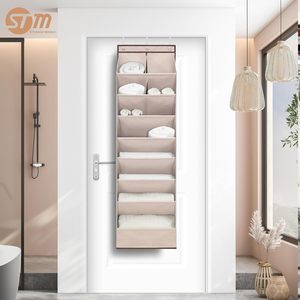 Over The Door <b>Shoe</b> Organizer 10 Pockets Deep Hanging <b>Storage</b> Rack For <b>Shoes</b> Behind Door Closet Beige Polyester - Product Image 2