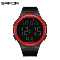 Jam Tangan Sport Pria Sanda 2151 Merk Ternama dengan Tali Silikon TPU, Jam Digital Pria, Layar LED, Jam Tangan Kasual Baru