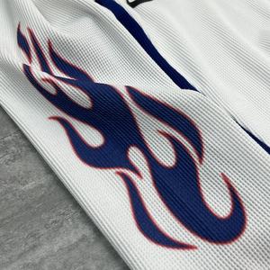 Camiseta Térmica con Estampado de Waffle al por Mayor, Logotipo Personalizado Bordado, Camiseta Gruesa con Estampado Puff, Camiseta de Manga Larga Extra Grande - Product Image 4