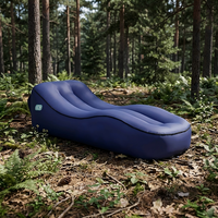 Canapé gonflable portable automatique à une touche pour l'extérieur, idéal pour les pauses déjeuner, les sorties à la plage, le camping ; Matelas pneumatique rechargeable en nylon