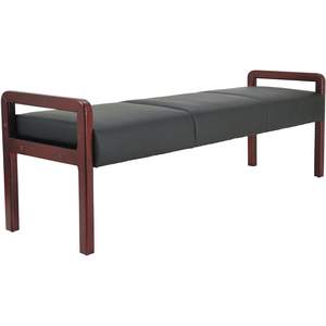 Banco de Recepción Alera Serie ALE WL, 65 3/4 X 22 1/4 X 22 7/8, Negro/Mogoní, para Centro Comercial, Escuela, Oficina, Banco - Product Image 4