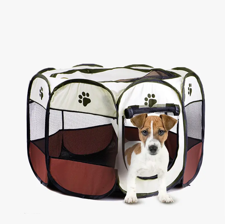 New Xách Tay Mềm Có Thể Gập Lại Bút Hàng Rào Oxford 8 Bảng Điều Khiển Tập Thể Dục Pop Up Puppy Dog Kennel Mèo Lồng Lều Pet Playpen Mèo Nhà