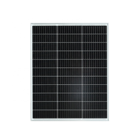 Module de panneau solaire monocristallin en silicium de type N à demi-cellules 50W 100W pour les petits systèmes d'éclairage domestique et extérieur