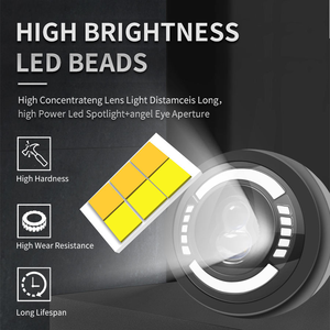 6" Motorcycle Round Headlight High Low Beam Headlamp Front <strong>Light</strong> with Signal DRL Moto LED <strong>Driving</strong> <strong>Light</strong> for Cafe Racer Chopper - Product Image 5