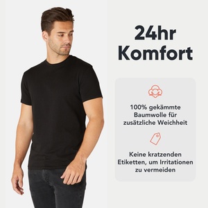 Camiseta de punto transpirable de hip hop para hombre, personalizable, de gran tamaño, con cuello redondo, mezcla de poliéster/algodón de 280 g, de alta calidad, Alemania - Product Image 5