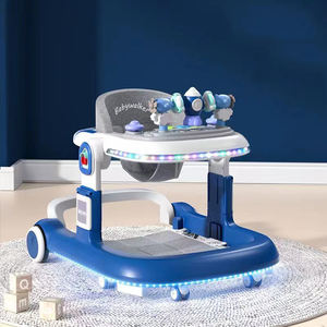 Design facilmente pieghevole regolabile altezza Walker Andador Para Bebes U Trolley <span class=keywords><strong>Push</strong></span>/<span class=keywords><strong>Pull</strong></span> attività giocattolo Music Walker per bambini - Product Image 6