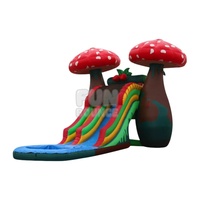 Toboggan aquatique gonflable en forme de champignon de 23 pieds - Utilisation commerciale, matériau PVC, extérieur