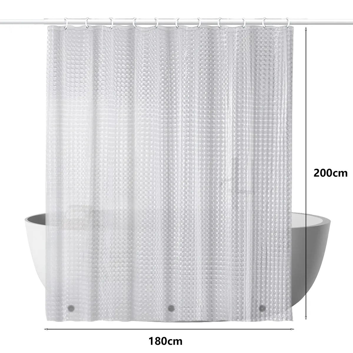 Dingxin сверхпрочная 3D занавеска для душа кошачий глаз прозрачная занавеска для ванной комнаты Влажная и сухая сепарация 180*200 см
