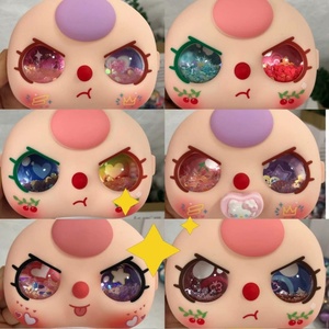 Arena de cambio corporal DIY para bebé, con tres rostros intercambiables, purpurina líquida brillante para ojos, cuerpo de plástico, accesorios para muñecas 400% 100% - Product Image 2