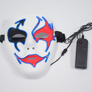 Karnaval Light Up maske yüz parti maskesi Led yanıp sönen ışıklar hayalet korkunç cadılar bayramı parti maskeleri görüntüler - Product Image 3