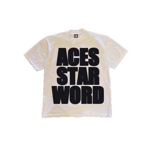 T-shirt graphique ACES WORD pour hommes - T-shirt décontracté en coton à manches courtes avec imprimé lettres en gros - Product Image 5