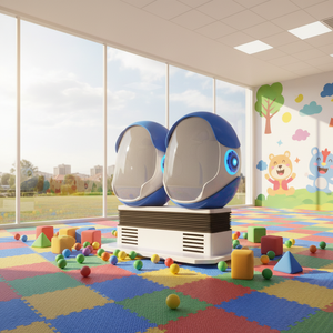 Máquina de Juegos de Realidad Virtual 9D de Madera a Bajo Precio, Simulador con Silla Doble Tipo Huevo para Uso en Interiores de Centros Comerciales - Product Image 3