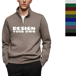 Individuelle schlichte Herren-Sweatshirts 2024 neue Mode personalisierte hohe Qualität junge Menschen basic schlicht unbedruckt halbversiegelter Sweatshirt