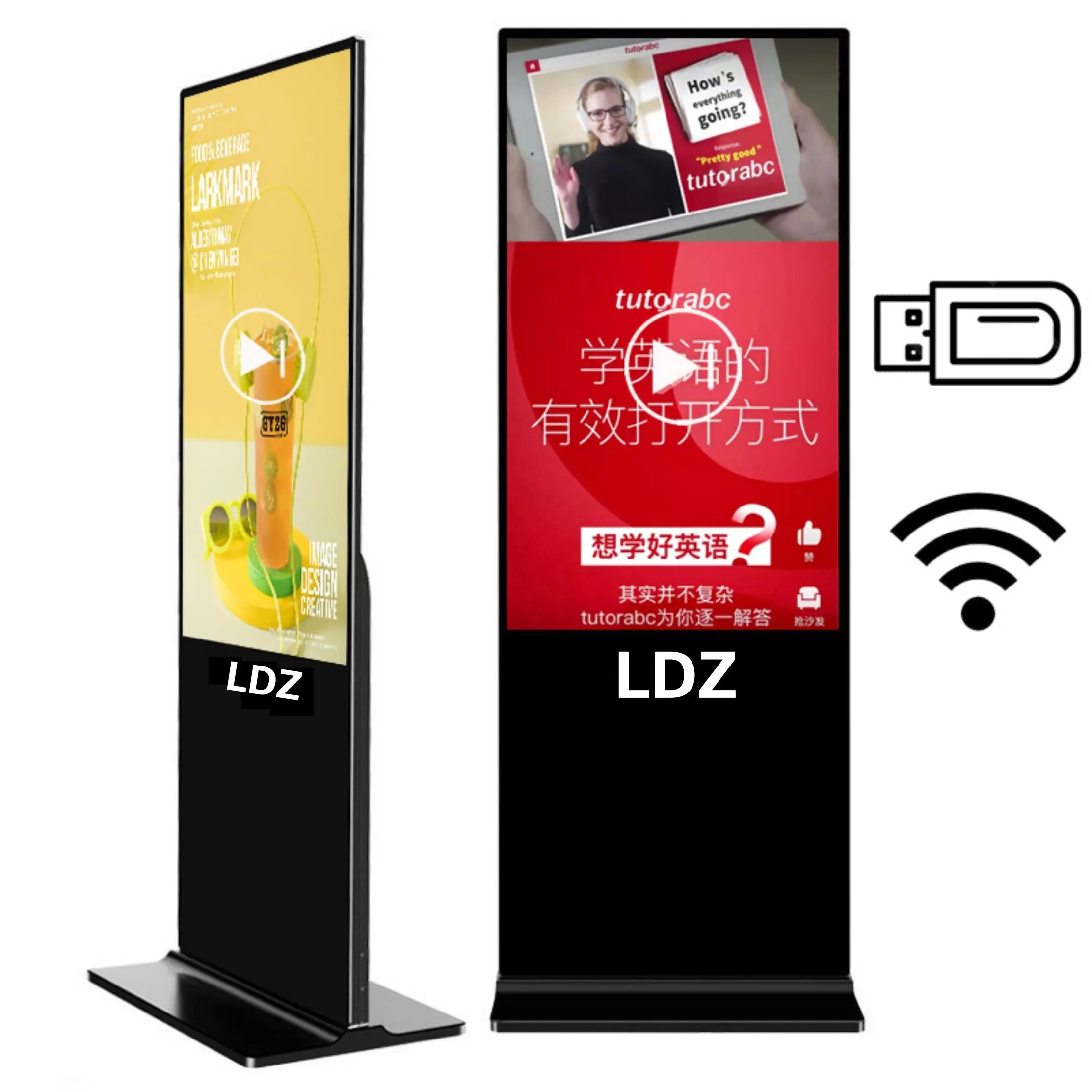 43 49 55 65 Zoll Lcd Digital Signage und Anzeige Hd Poster Lcd-Kiosk 4k Indoor-Werbeplayer Hd Touchscreen-Kiosk