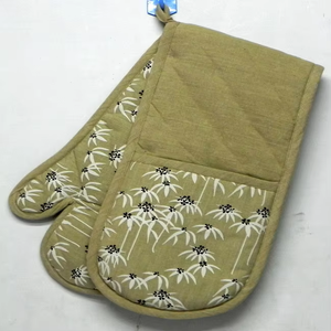 Double Oven Mitt Modern Heat Resistant Baking Glove Kitchen Glove Designed For Safe <b>Handling</b> Of Hot <b>Pans</b> Pots And Trays - Product Image 5