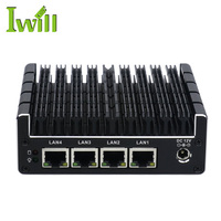 Mini PC de precio razonable con caja de metal de aluminio J3160 2 * USB3.0 2HD 4LAN compatible con tipos de enchufe Msata disponibles AU US EU