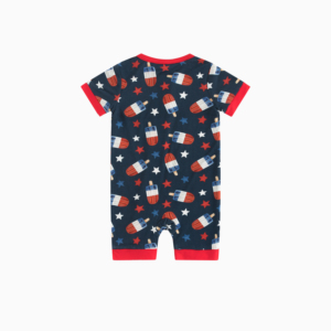 Combinaison pour bébé en bambou Miozing Independence Day, design pyjama, respirante, pour l'été, avec logo personnalisé - Product Image 2