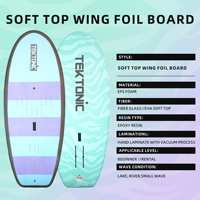 Planche de wing foil à toit souple sur mesure |   Planche de wing foil pour débutants de 6'0'' avec dessus souple en EVA pour lac et rivière