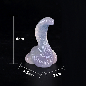 Oferta Especial: Estatua de Serpiente de Cristal Natural, Tallado de Animales en Cristal para Decoración - Product Image 3