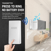 Promo Panas Bel Pintu Pintar Nirkabel 433MHz Tahan Air Tanpa Baterai, Hanya Dengan Colokan Listrik