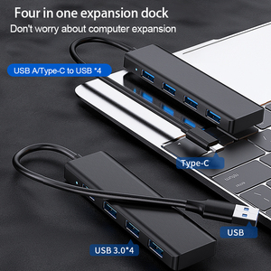 New Arrival 4 in 1 <strong>Ports</strong> <strong>USB</strong> Type C <strong>Hub</strong> with <strong>USB</strong> 3.0 <strong>2.0</strong> 4 <strong>Ports</strong> Phone Docking Station <strong>Hub</strong> Adapter for Laptop Tablet PC - Product Image 5