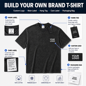 Camiseta de <span class=keywords><strong>Hombre</strong></span> Personalizada con Logotipo, Estilo Vintage, Lavado Ácido, Desgastada, 230G, 100% Algodón, Tinte Sólido, Talla Grande - Product Image 4