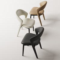 Chaise de salle à manger moderne minimaliste de luxe, design italien du dossier, revêtement en cuir de qualité supérieure, structure en acier durable pour la maison et l'hôtel