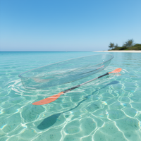 Produits de parc aquatique, bateau de loisirs, bateau transparent, kayak transparent, équipement de divertissement aquatique avec pagaie, pour la photographie et les activités de loisirs aquatiques